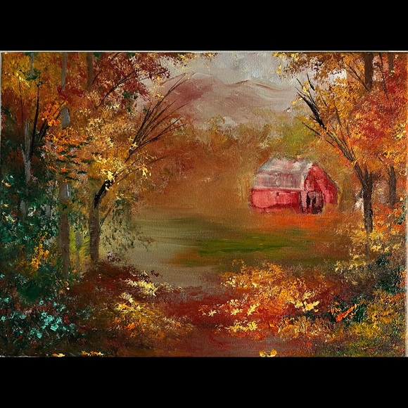 Other - SOLD “FALL IN VERMONT” ORIGINAL ACRYLIC LANDSCAPE PAINTING
